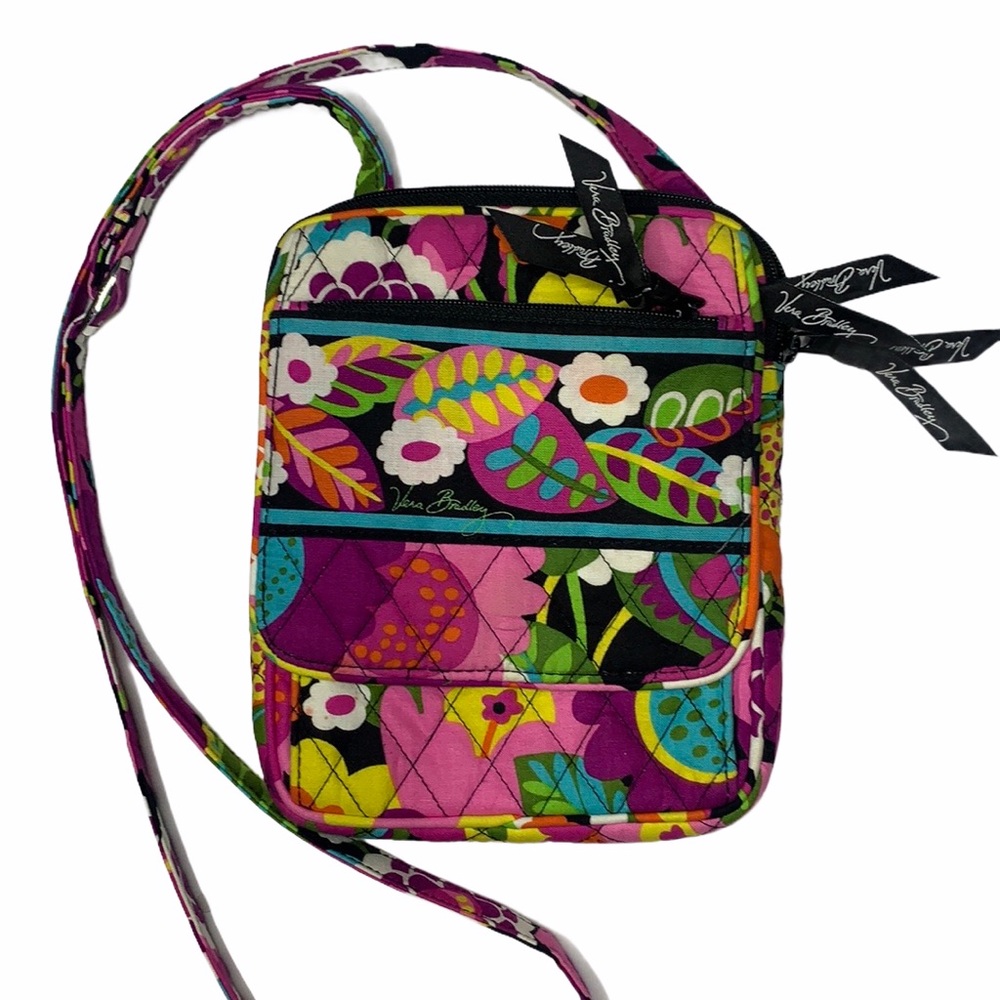 Vera Bradley VaVa-Bloom Floral Mini-Hipster Crossbody Travel Wallet Purse